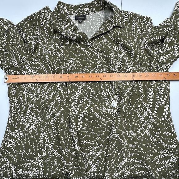 J Jill Wearever Collection Top Womens 2X Green One Button Easy Care Career Chic - Picture 9 of 12